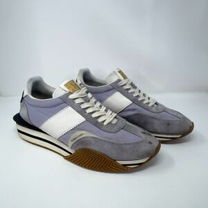 Tom Ford Retro Runner Sneakers Men's 13 Gray Suede Leather Made In Italy Luxury